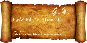 Gyökér Hippolit névjegykártya